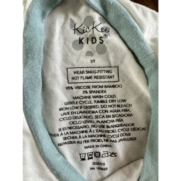 Kickee Pants Easter Happy Hopper Green Gray Bunny Two Piece Bamboo Pajama Set 3T - Picture 5 of 9